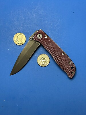 #ad Gerber Red Folding Lock Handle Single Blade Pocket Knife Model 4660620A $17.00