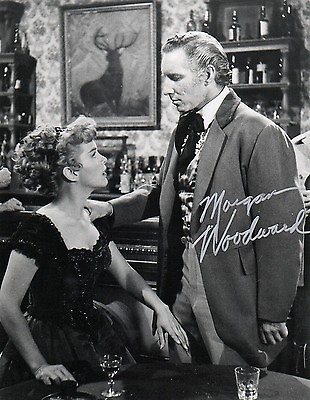 #ad OFFICIAL WEBSITE Morgan Woodward quot;The Restless Gunquot; 1958 8x10 AUTOGRAPHED $60.00