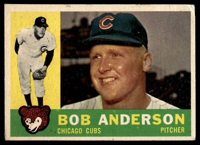 #ad 1960 Topps Baseball Card Bob Anderson Chicago Cubs #412 $4.50