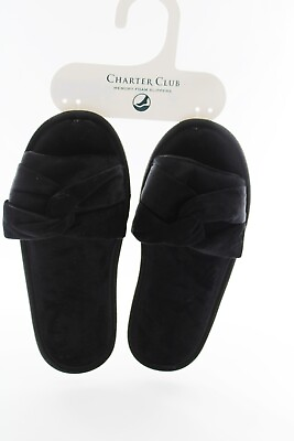 #ad Women Slippers Charter Club Women#x27;s Twisted Open Toe Slippers Sz M 7 8 $14.99