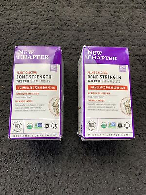 #ad 2 X New Chapter Bone Strength Plant Calcium Slim Tablets 180 . Total 360 Tablets $50.00