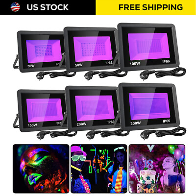 #ad 30W 200W LED UV Stage 395nm Blacklight Floodlight Effect Light for Disco Party# $12.99