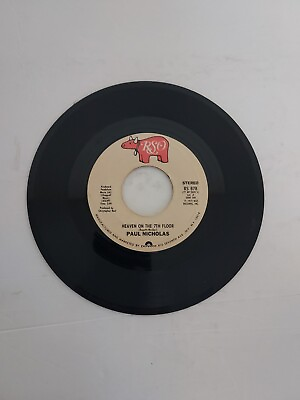 #ad 45 RPM Vinyl Record Paul Nicholas Heaven on the 7th Floor VG $5.75
