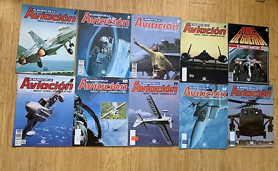 #ad Lot of 10 El Mundo de la Aviacion Revistas Magazines World of Aviation Spanish $50.00