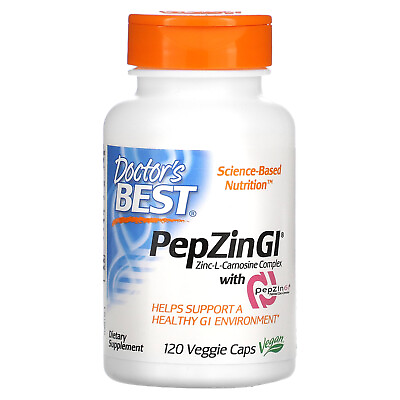 #ad Doctor s Best PepZin GI Zinc L Carnosine Complex 120 Veggie Caps Gluten Free $22.81