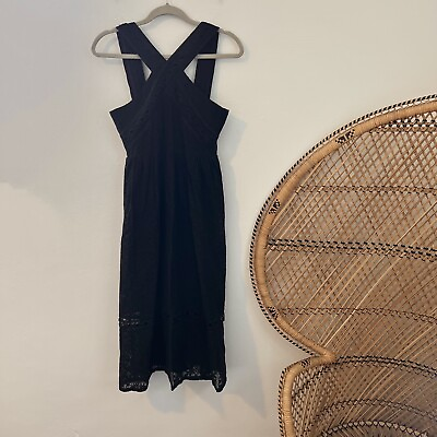 #ad nwt joa black lace midi dress size small $19.99