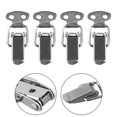 #ad 4PCS Stainless Steel Spring Loaded Clamp Clip Case Box Latch Catch Toggle $7.50