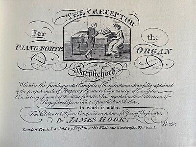 #ad The Preceptor for the Piano forte Organ Or Harpsichord London 1785 facsimile $60.00