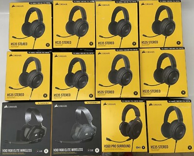 #ad Lot of 12 Corsair Gaming Headsets DEFECTIVE *READ DESCRIPTION FOR FULL LIST* $199.99
