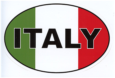 #ad Italy Oval Vinyl Bumper Sticker Decal 3 x 4.5 inches $2.95