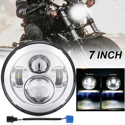 #ad 7quot; Inch LED Headlight Hi Lo Beam for for Harley Street Glide Special FLHXS FLHX $30.99