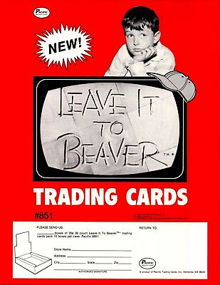 #ad Leave it to Beaver Trading Cards Dealer Sell Sheet Sale Ad Pacific 1983 $10.45