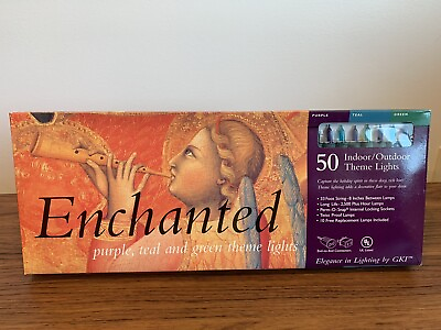 #ad GKI Enchanted 50 Purple Teal And Green Theme Lights $10.00