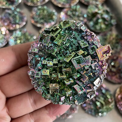 #ad Rainbow Bismuth Ore geode Quartz Crystal Mineral Specimen Reiki Healing 1PC $15.63