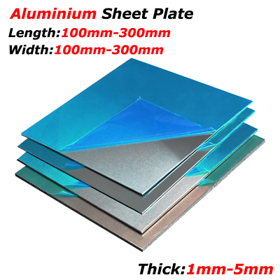 #ad Aluminium Sheet Plate Flat Guillotine cut Multiple Sizes Available Thick 1mm 5mm $2.48