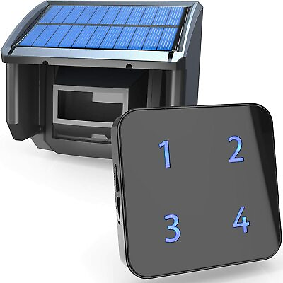#ad HTZSAFE 400 Meters Solar Wireless Driveway Alarm Outdoor Weather Resistant $149.99
