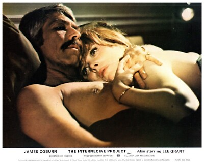#ad The Internecine Project Original Lobby Card 1974 James Coburn Lee Grant in bed $24.99