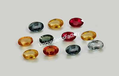#ad AAA Natural Multi Sapphire Size 2X4MM To 8X10MM Oval Cut Faceted Loose Gemstone $450.00