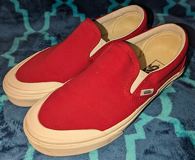 #ad VANS 500714 Solid Red Casual Classic Shoes Women#x27;s 9 or Men#x27;s 7.5 Slip On Shoes $36.00
