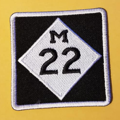 #ad M 22 Michigan Detroit approx 2.5x2.5quot; Embroidered Patch Iron and or sew $7.60