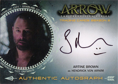 #ad Arrow Season 2 Autograph Card AB Artine Brown as Hendrick Von Arnim $18.50