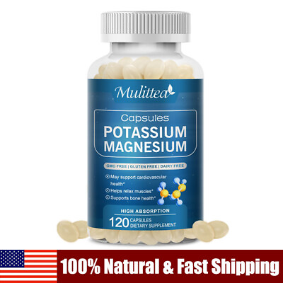 #ad Potassium Magnesium Capsules Relax Muscle Support Bone Health Promotes Sleep $13.95