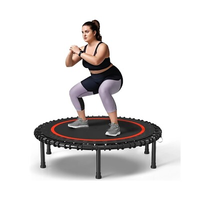 #ad 450LBS Foldable Mini Trampoline 40quot; Fitness Trampoline with Durable Bungees $94.99