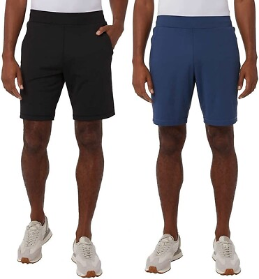 #ad 32° Degrees Cool Performance Active Short 2Pk Med Black Blue Stretch Breathable $12.00