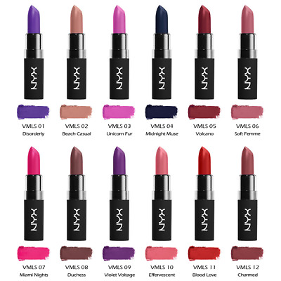 #ad 1 NYX Velvet Matte Lipstick VMLS quot;Pick Your 1 Colorquot; *Joy#x27;s cosmetics* $3.85