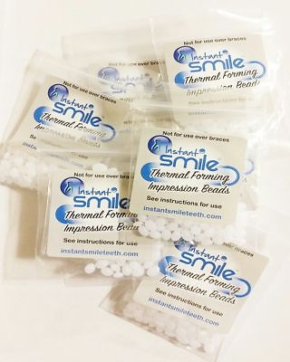 #ad Instant Smile Teeth 8 pack THERMAL FITTING BEADS Cosmetic Dental Makeover $9.99