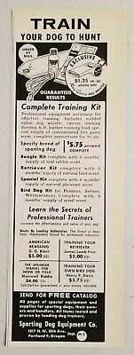 #ad 1962 Print Ad Train Your Dog To Hunt Sporting Equipment PortlandOR $9.16