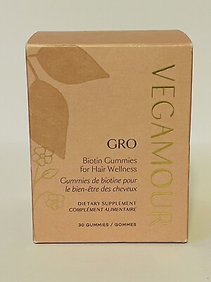 #ad Vegamour GRO Biotin Gummies for Hair 30 Vegan Hair Gummy Vitamins Exp 08 2025 $49.90