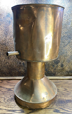 #ad Antique Copper Moonshine Still Large Stillpot Cap Vintage Shine Pot Top $249.99