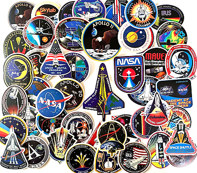 #ad NASA ..46 Stickers ..Apollo 11 Columbia Space Shuttle Last Flight Sticker #102 $15.95