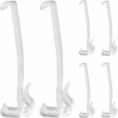 #ad Valance Clips 6Pcs 3 1 4#x27;#x27; Window Blinds Hidden Clip Clear Plastic for Horizonta $10.76