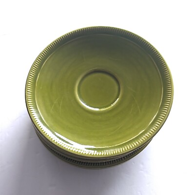 #ad 6quot; Green Saucer Plate Set Of 6 $18.99