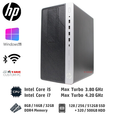 #ad HP i5 i7 CPU 32GB RAM 512GB SSD WiFi Bluetooth Windows 11 Custom Desktop Tower $169.90