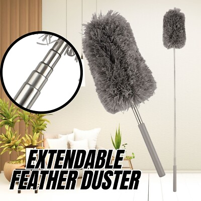 #ad Microfiber Dusting Duster Feather Brush Household Extendable Cleaning Dust Tool $7.99