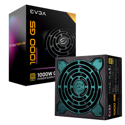 #ad EVGA Supernova 1000 G5 Power Supply 80 Plus Gold 1000W Fully Modular FDB Fan $115.00