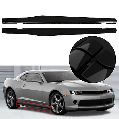 #ad Glossy Black Side Skirts Extension Splitter For 2010 2015 Chevy Camaro LT LS SS $60.99