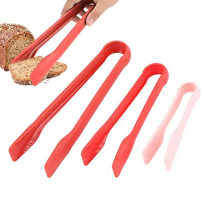 #ad 3 Sizes Bread Tongs Plastic Food Salad Serving Tongs for Kitchen Cooking BBQ ... $17.12