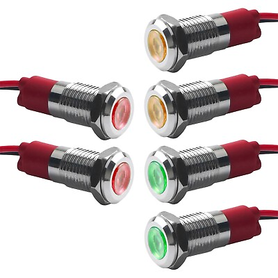 #ad Energy Efficient Solution to Enhance Safety 6pcs LED Dash Indicator Lights $12.13