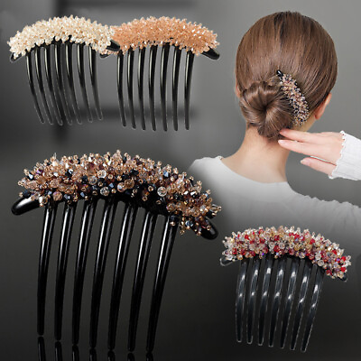 #ad Crystal Hair Clips Slide Flower Hairpin Pins Comb Hair Grips Accessories Women‹ $3.16