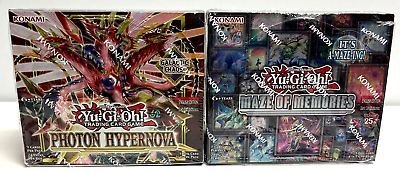 #ad Yugioh Booster Box Lot x2 Maze of Memories Photon Hypernova 2023 Konami TCG YGO $215.00