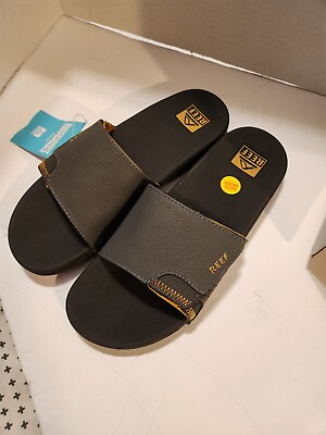 #ad New Reef Mens Fanning Slide Golden Days Size 11m With Bottle Openers $45.00