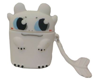 #ad white dragon case for AirPod generation 1 amp; 2 with wings and fun attached tail $7.01