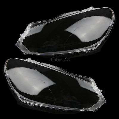#ad Pair Clear Headlight Lens Plastic Shell Cover Cap For 2010 2013 VW Golf MK6 GTI $47.02