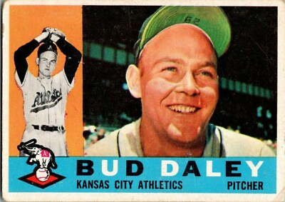 #ad 1960 Topps Baseball Card NR MINT # 8 Bud Daley $4.20