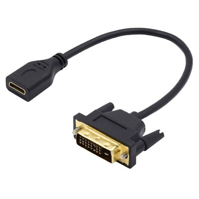 #ad Jimier Micro HDMI to DVI Cable Mini HDMI 1.4 Female to DVI 241 Adapter Cable $7.76
