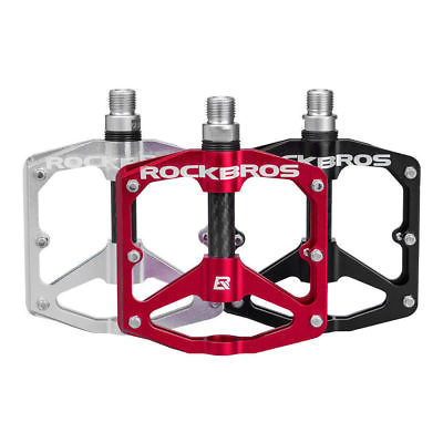 #ad #ad ROCKBROS Bicycle Pedals DU Sealed Bearing Aluminum Alloy Cycling Non Slip Pedals $27.89